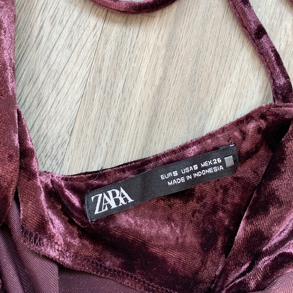Zara Purple Soft Velvet BodyCon  SIZE S - Picture 7 of 7